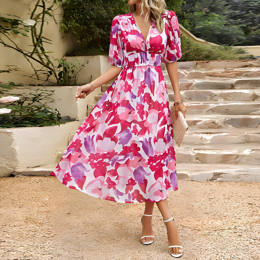 Sasha - Elegant V-Neck Dress