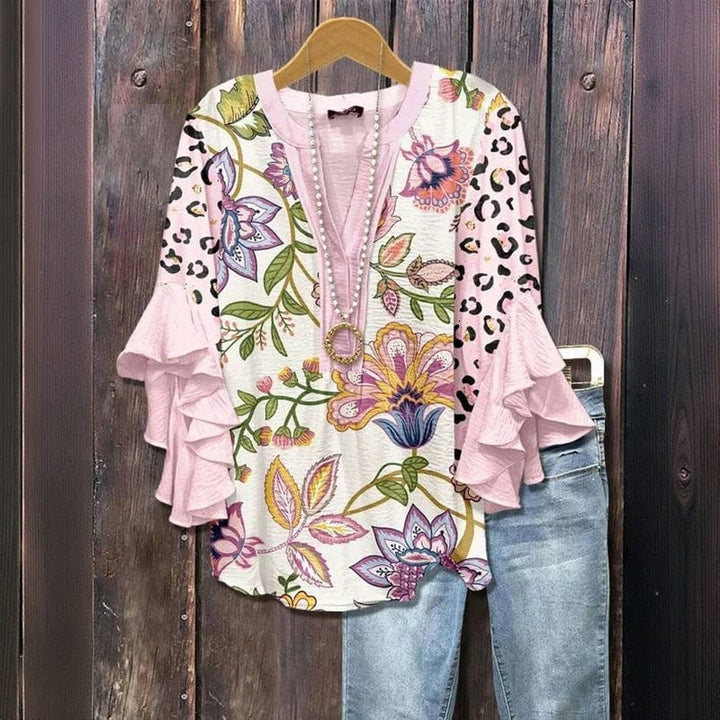 Leilani - Floral Ruffle Blouse