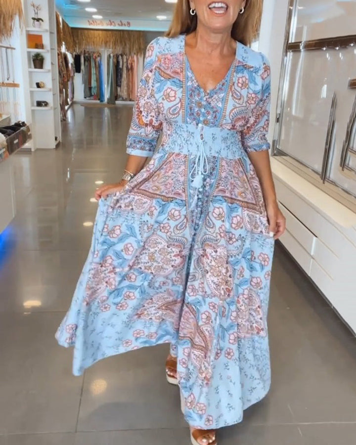 Regan - V-Neck Long Dress