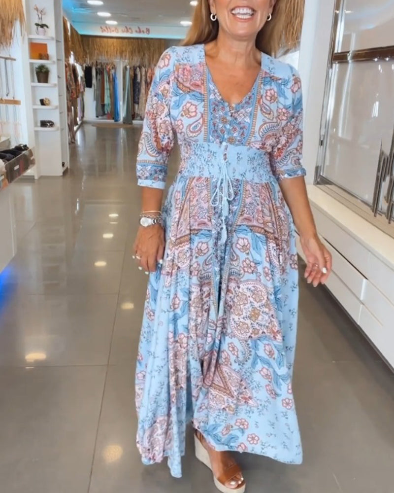 Regan - V-Neck Long Dress