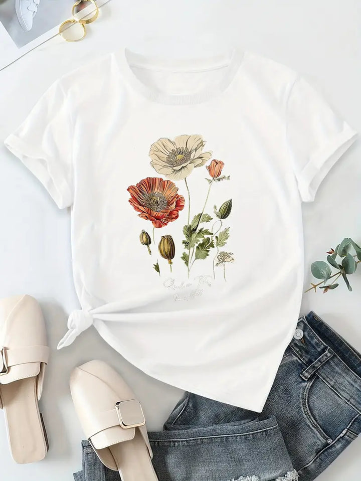 Elsa - Floral Print T-Shirt