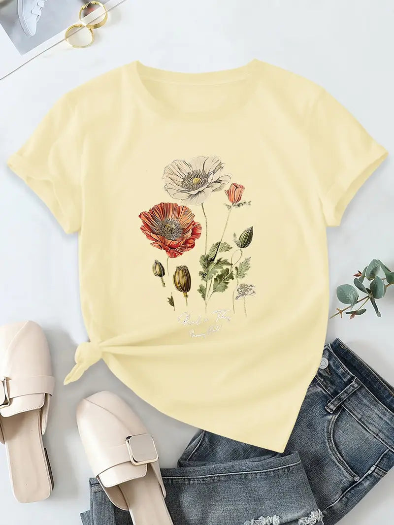 Elsa - Floral Print T-Shirt
