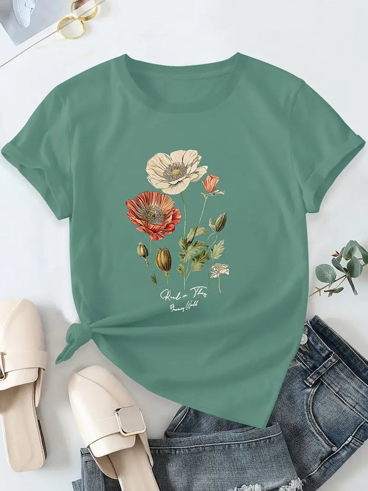 Elsa - Floral Print T-Shirt