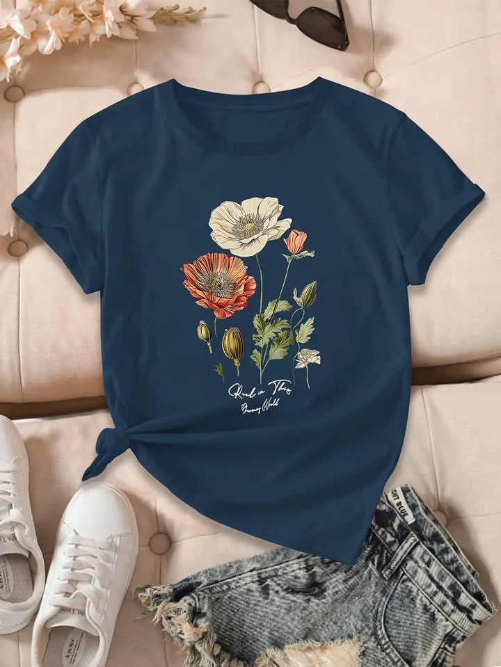 Elsa - Floral Print T-Shirt
