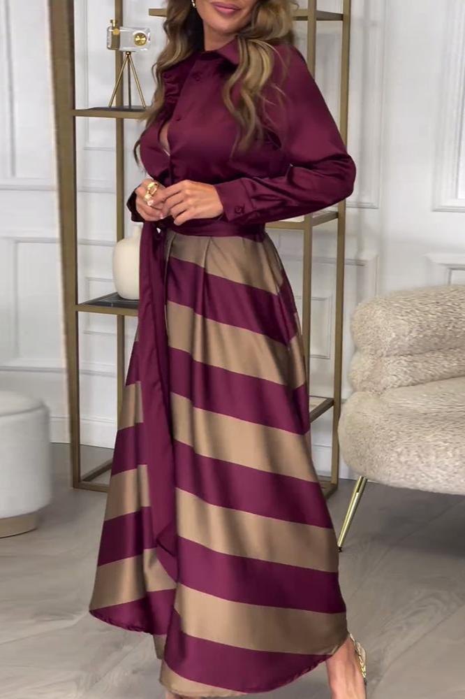 Emma - Elegant Striped Dress