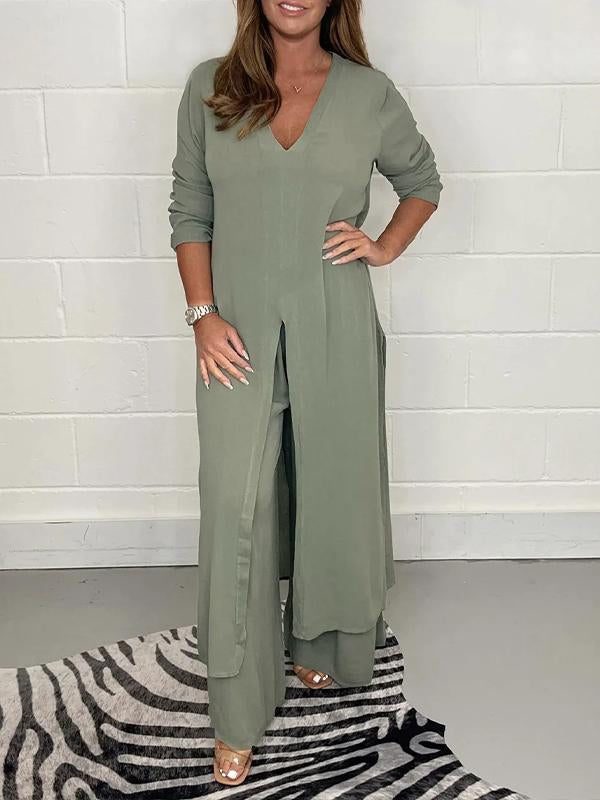 Tilly - Casual V-Neck Co-Ord