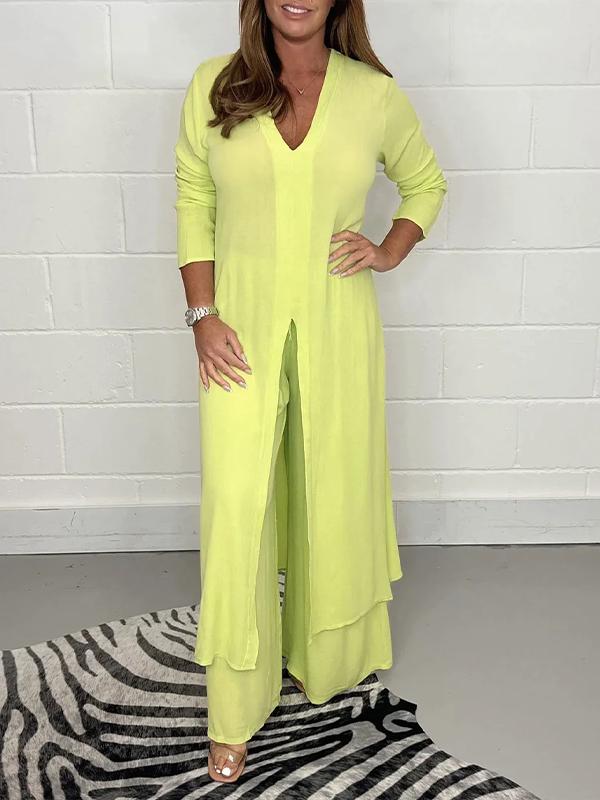 Tilly - Casual V-Neck Co-Ord