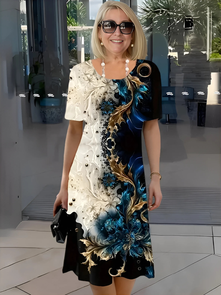 Brittany - Printed Midi Dress